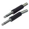 Connettore Neutrik NTR-NYS203 Jack maschio 6,3mm mono, colore Nero, Materiale PVC, Diametro cavo 6 mm.